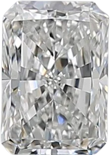 0.51 Carat F VVS2 Radiant Natural Diamond