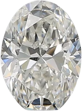 0.9 Carat H SI1 Oval Natural Diamond