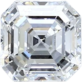 1.01 Carat E VVS1 Asscher Natural Diamond