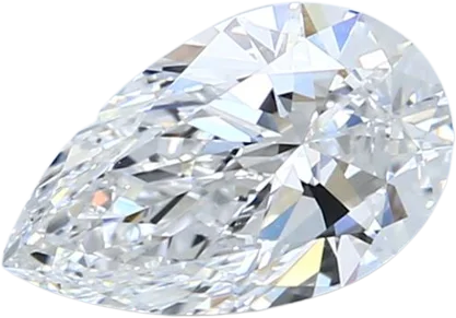 1.3 Carat D VVS2 Pear Natural Diamond