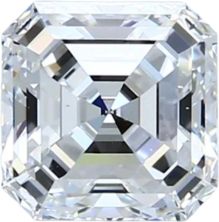 1.62 Carat F VS2 Asscher Natural Diamond