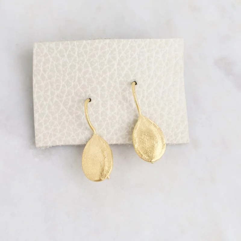 Gold Textured Seed Earrings