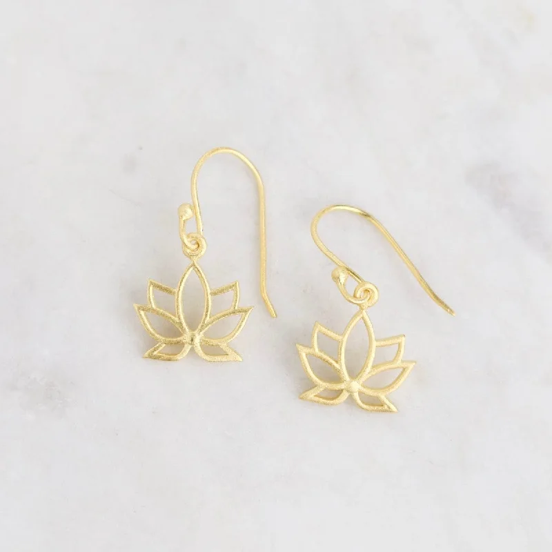 Gold Lotus Earrings