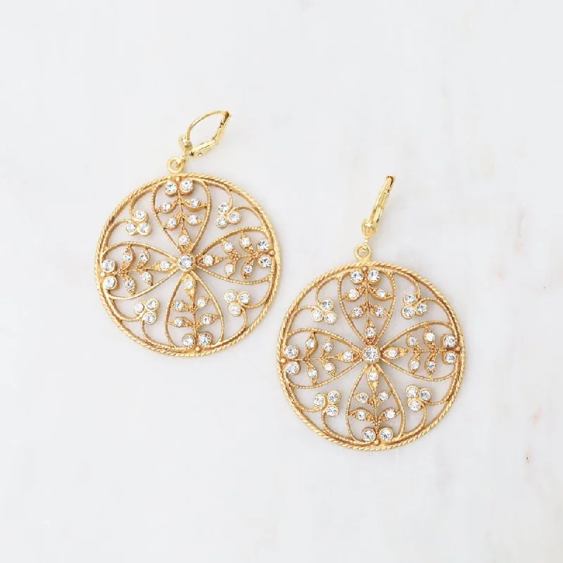 Round Leaf Petal Earrings