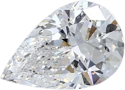 2.01 Carat D SI2 Pear Natural Diamond