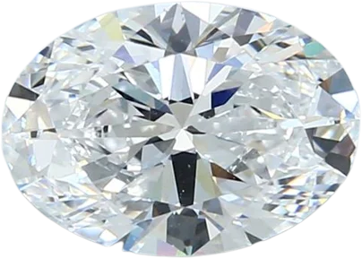 2.03 Carat D SI1 Oval Natural Diamond