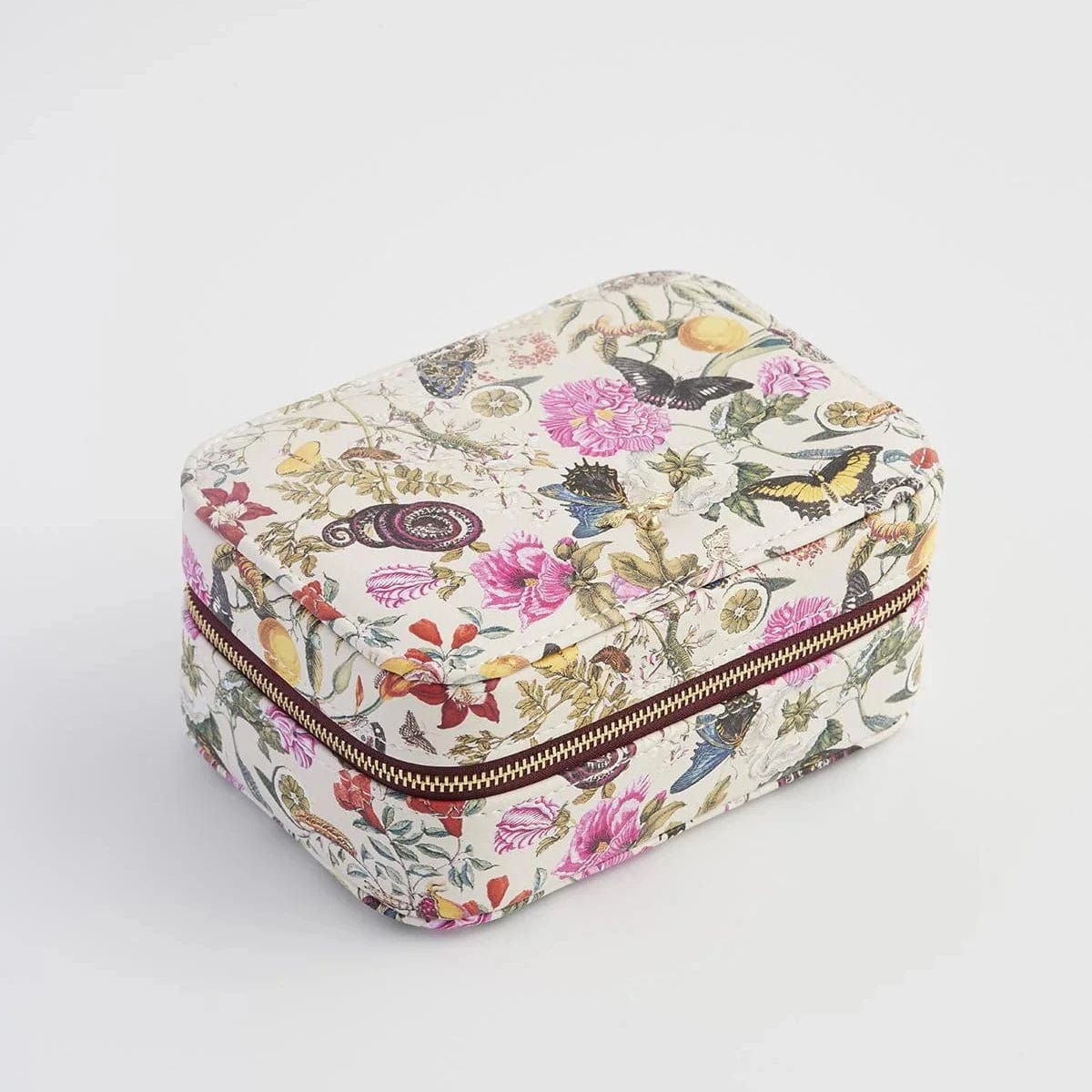 Floral Engravings Large Printed Jewelry Box