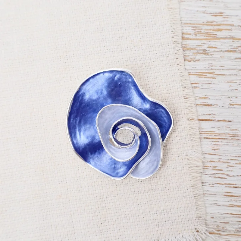 Blue Flower Magnetic Brooch