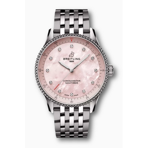 Breitling Navitimer Pink Mother of Pearl Watch