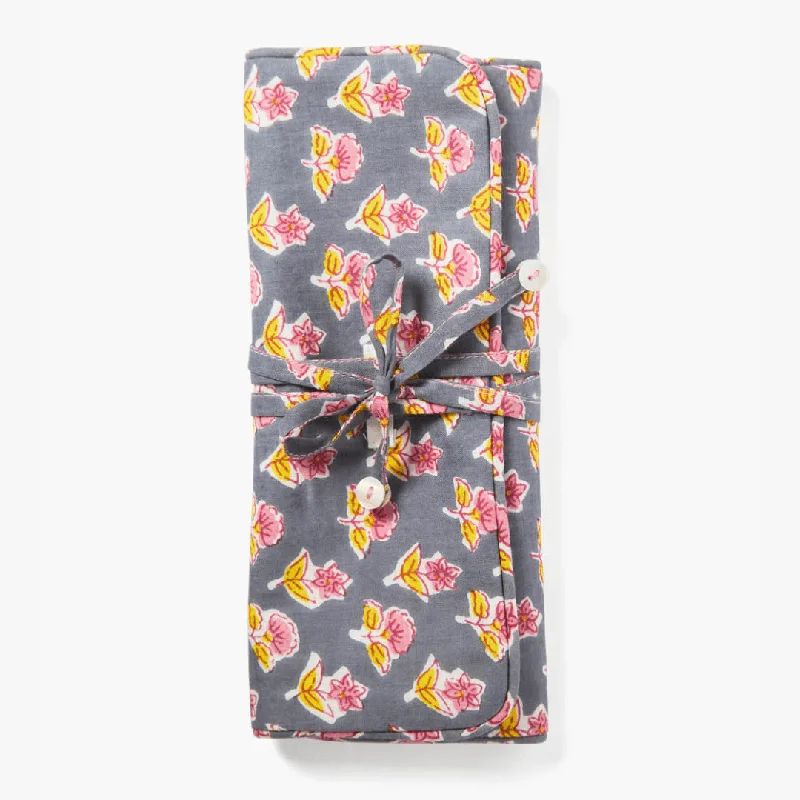 Jewelry Roll Up Case in Grey