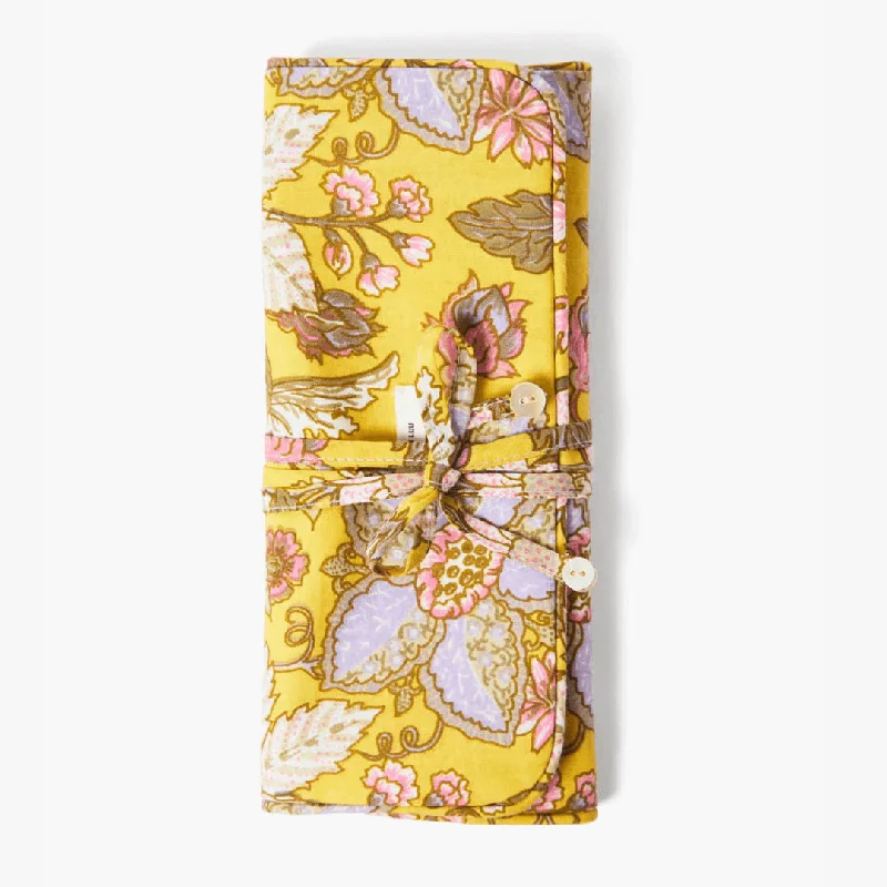 Jewelry Roll Up Case in Yellow