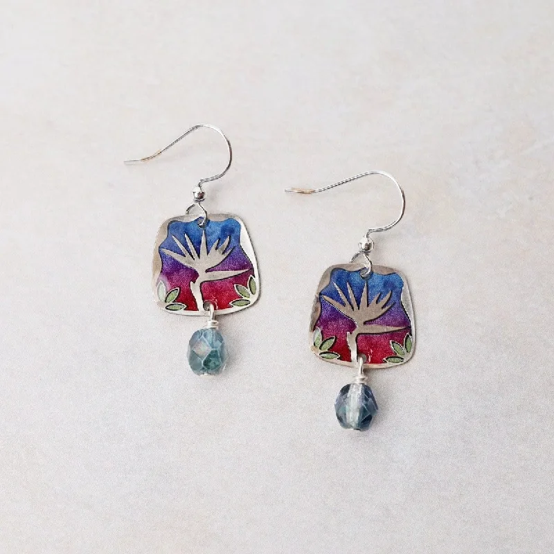 Silver Brilliant Bird of Paradise Earrings