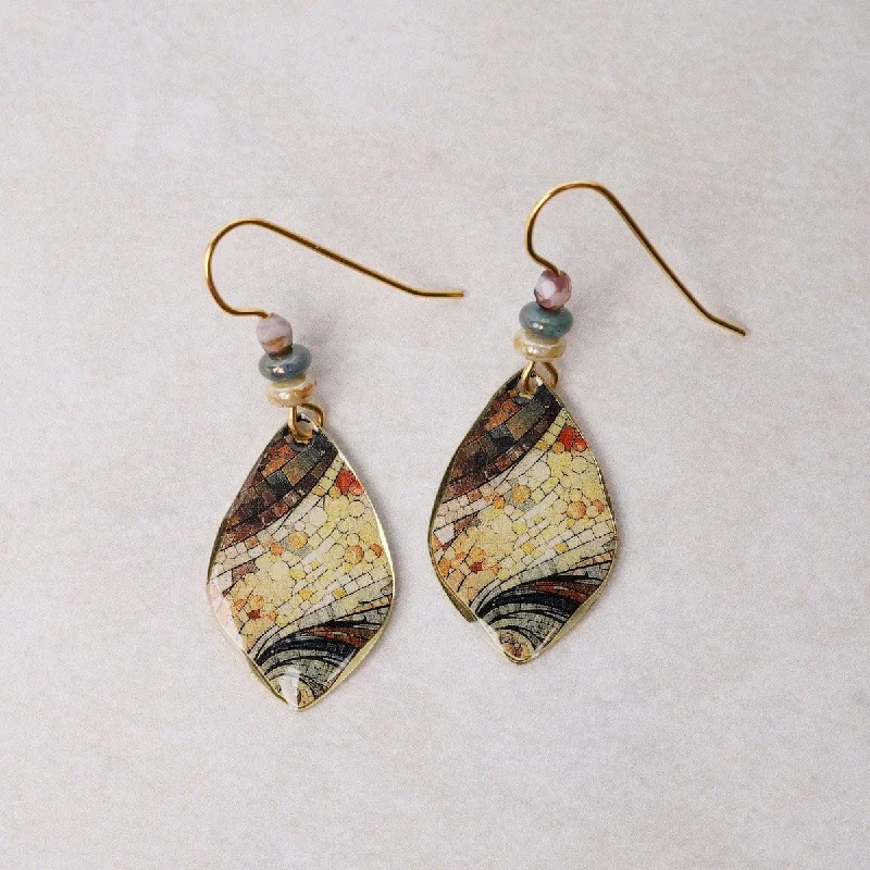 Brown Mosaic Earrings