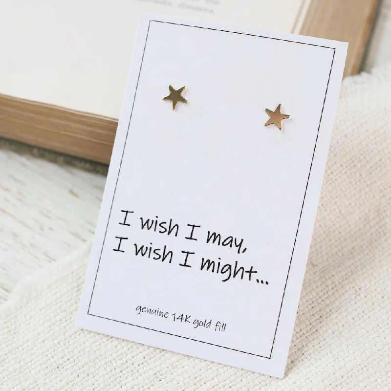 Gold Filled Star Post Earrings - "I Wish I May, I Wish I Might..."