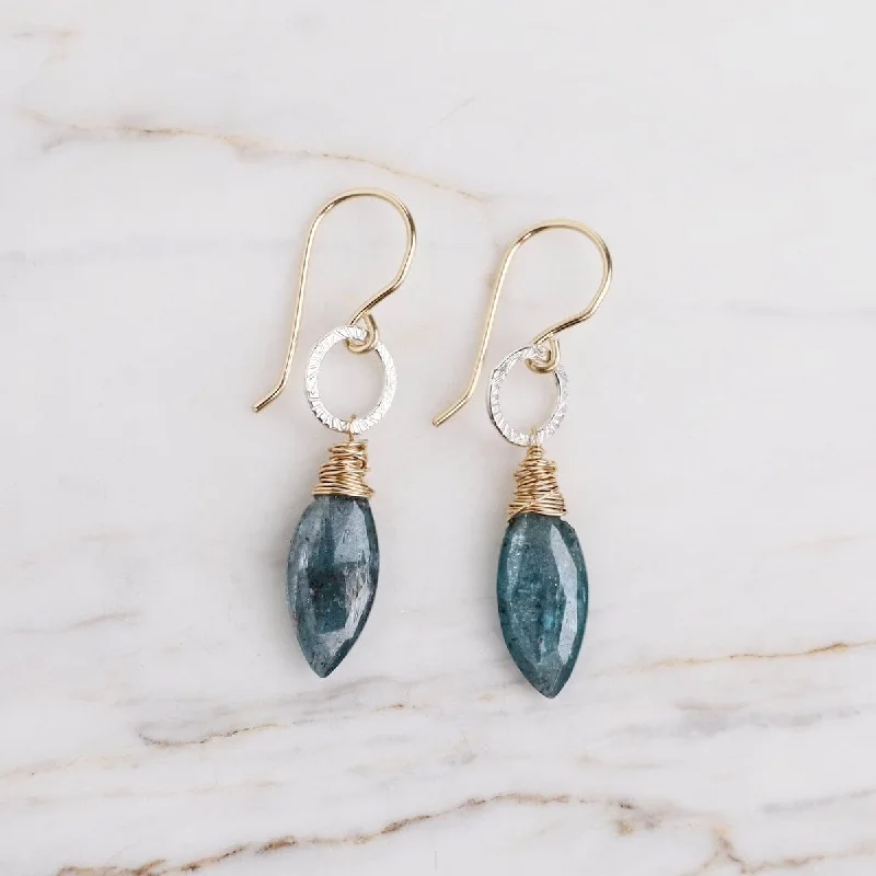 Kyanite Petal Earrings