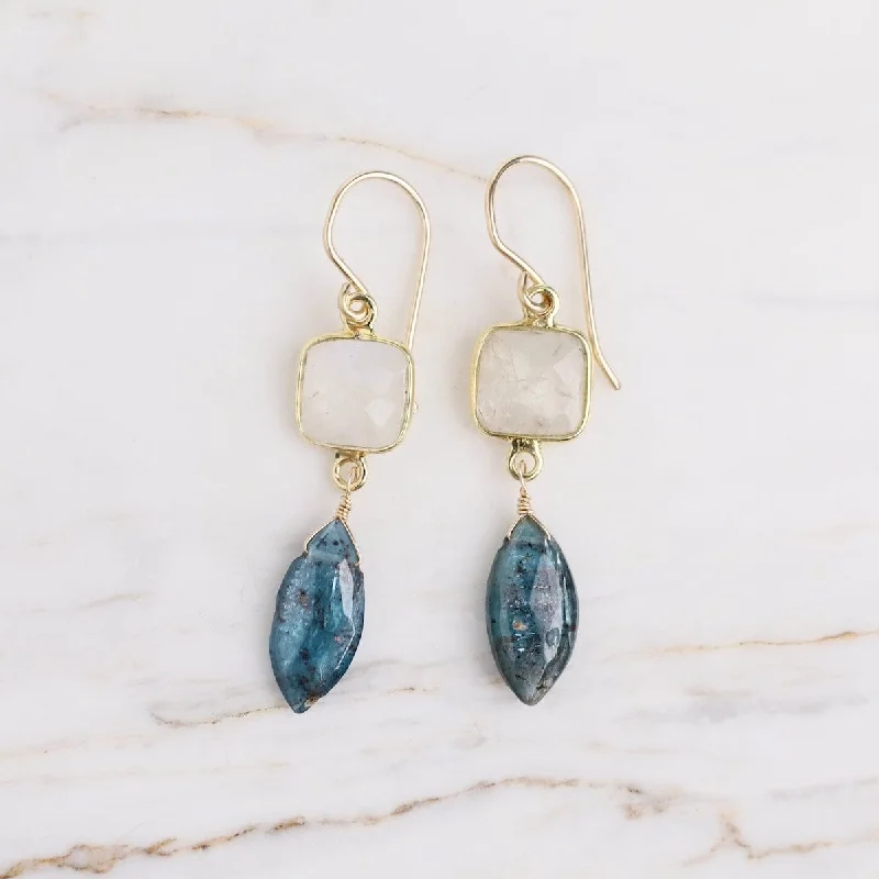 Kyanite Moonstone Earrings