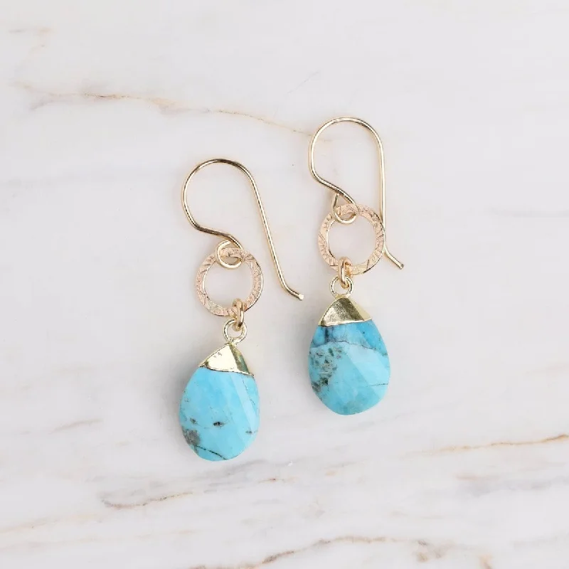 Wavy Turquoise Earrings