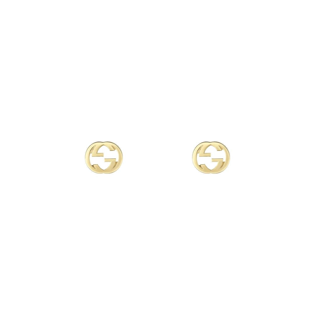 Gucci 18K Yellow Gold Interlocking G Earrings