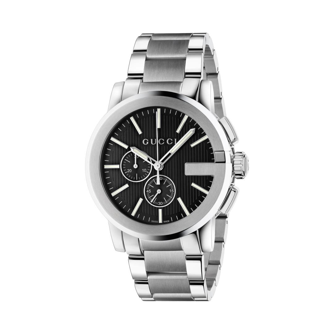 Gucci G-Chrono XL Stainless Steel Black Dial 44mm Quartz