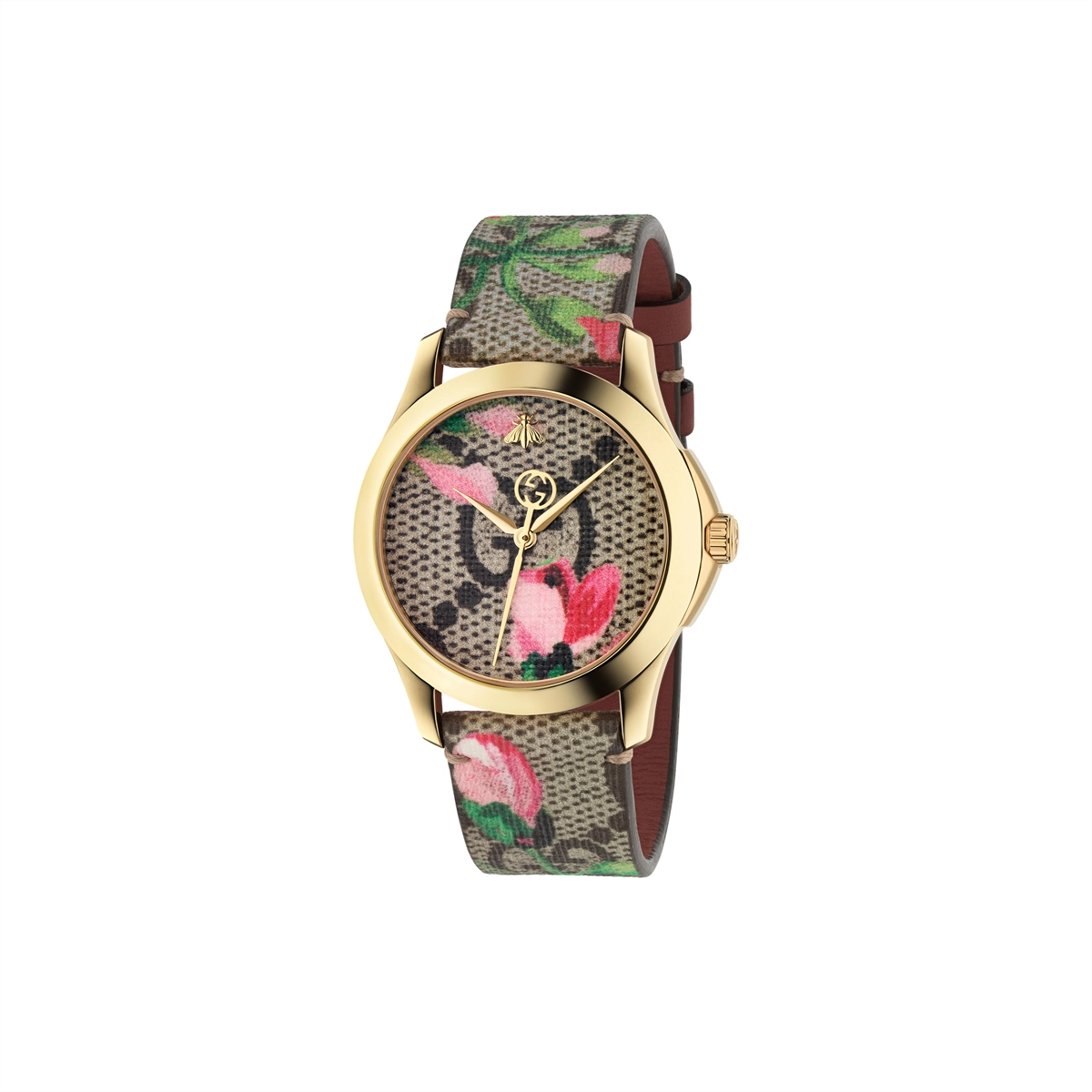 Gucci G-Timeless Watch Pink Blooms Dial and Strap 38mm Quartz