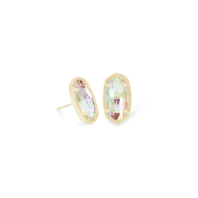 Kendra Scott Ellie Earrings in Gold with Dichroic Glass