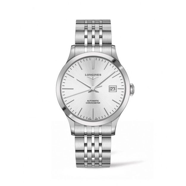 Longines Record Watch Silver Dial Stainless Steel 38mm Automatic