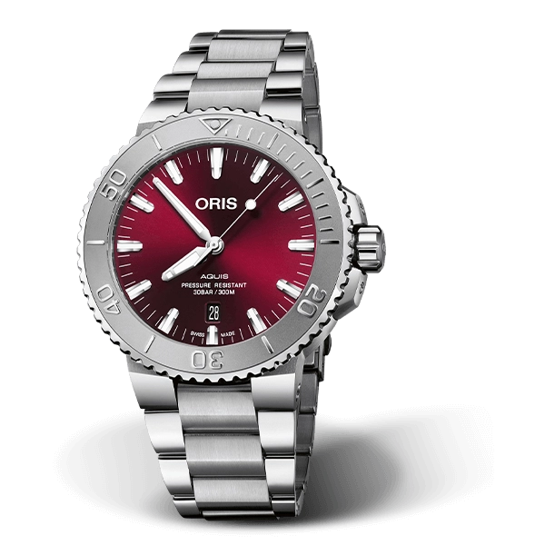 Oris Aquis Date Relief Cherry Dial 43.5mm Automatic