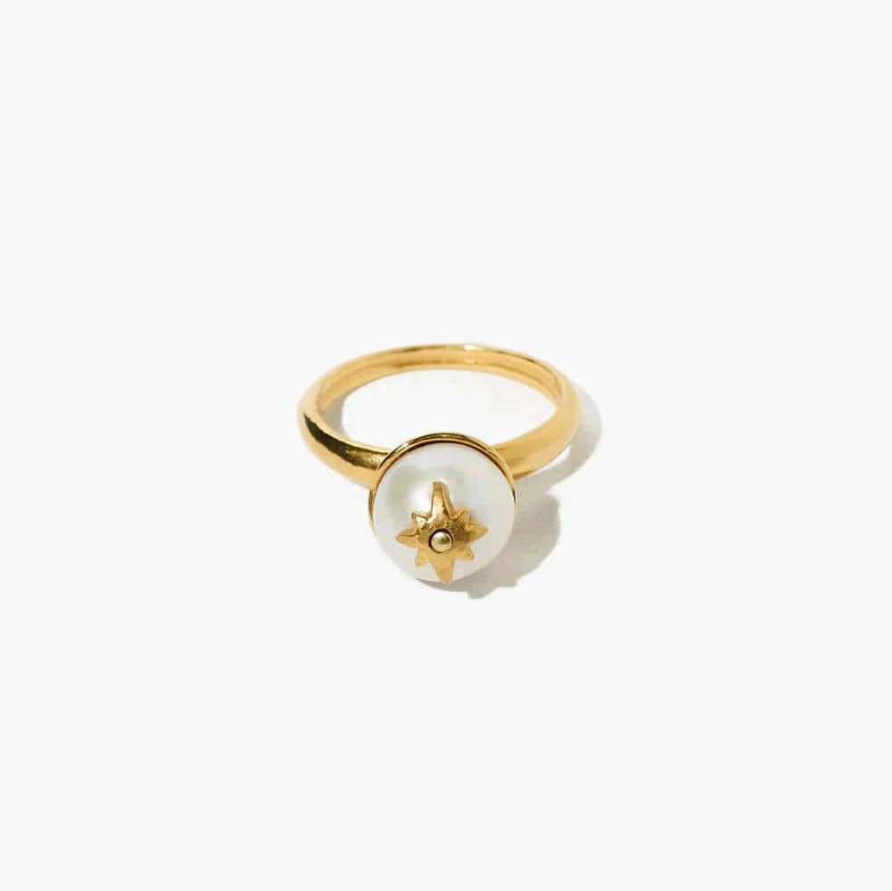 White Pearl Cecilia Ring