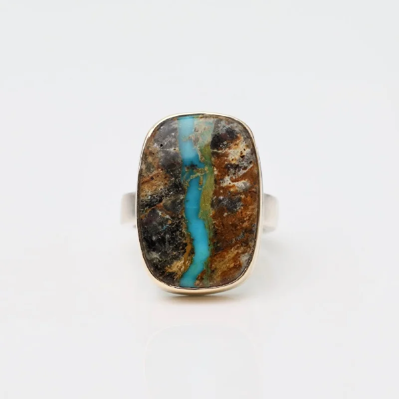 Jamie Joseph Vertical Rectangular Royston Turquoise Ring