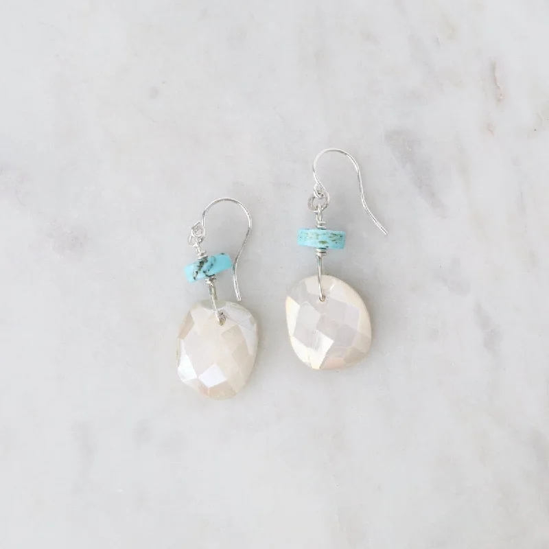 Moonstone and Turquoise Earrings