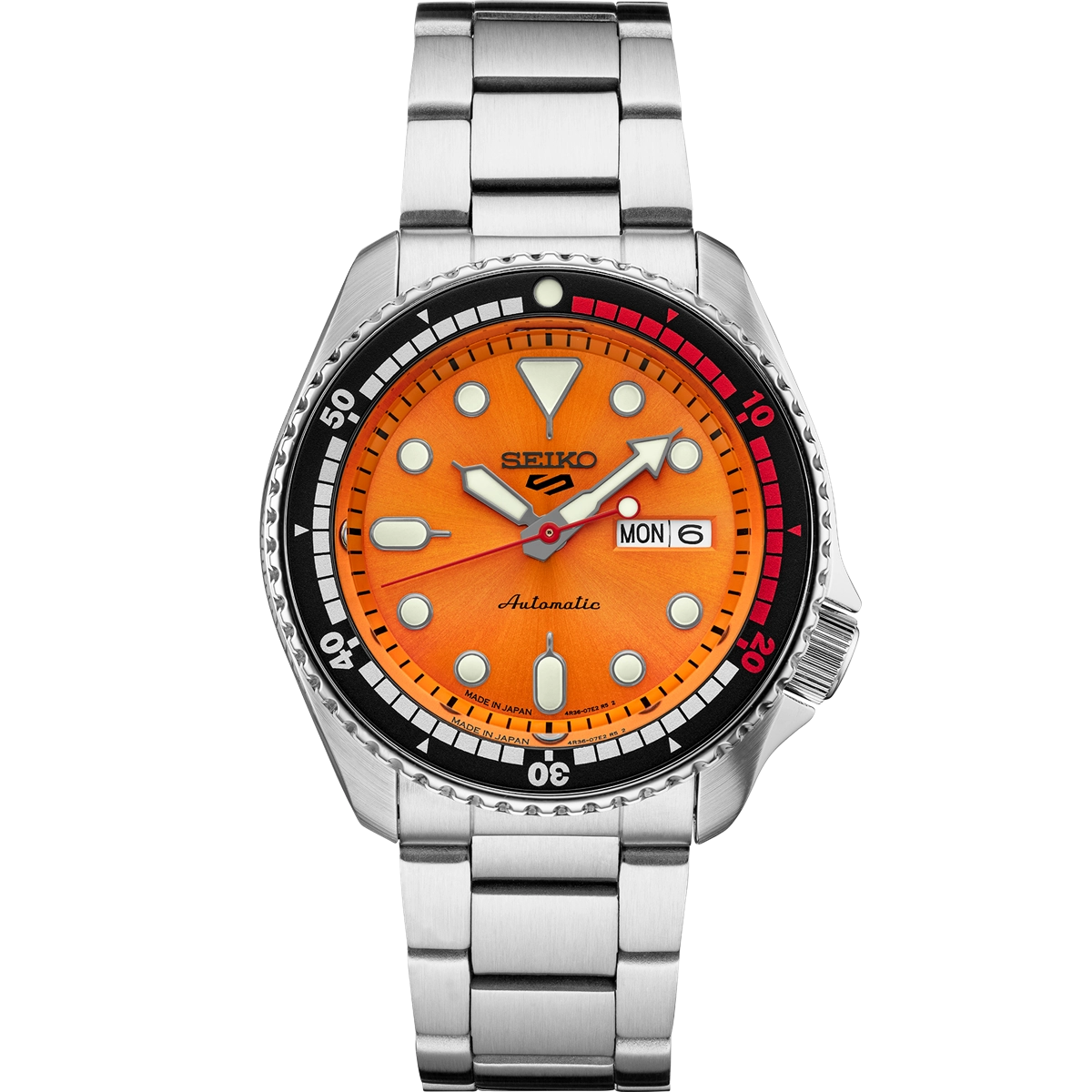 Seiko 5 Sports Customize Campaign Limited Edition Orange Dial Steel