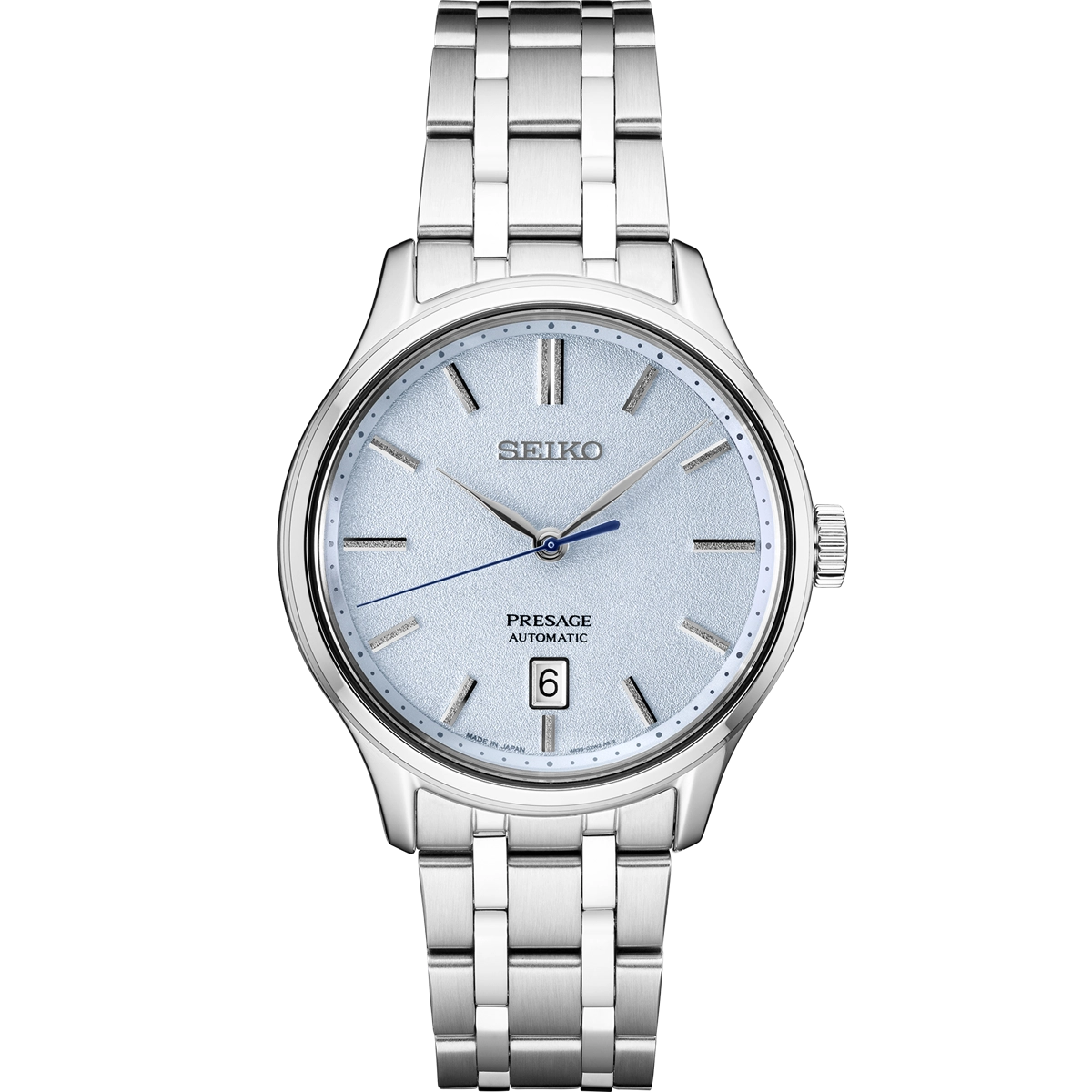 Seiko Presage Stainless Steel Light Blue Paving Stone Dial 41.7 Automatic