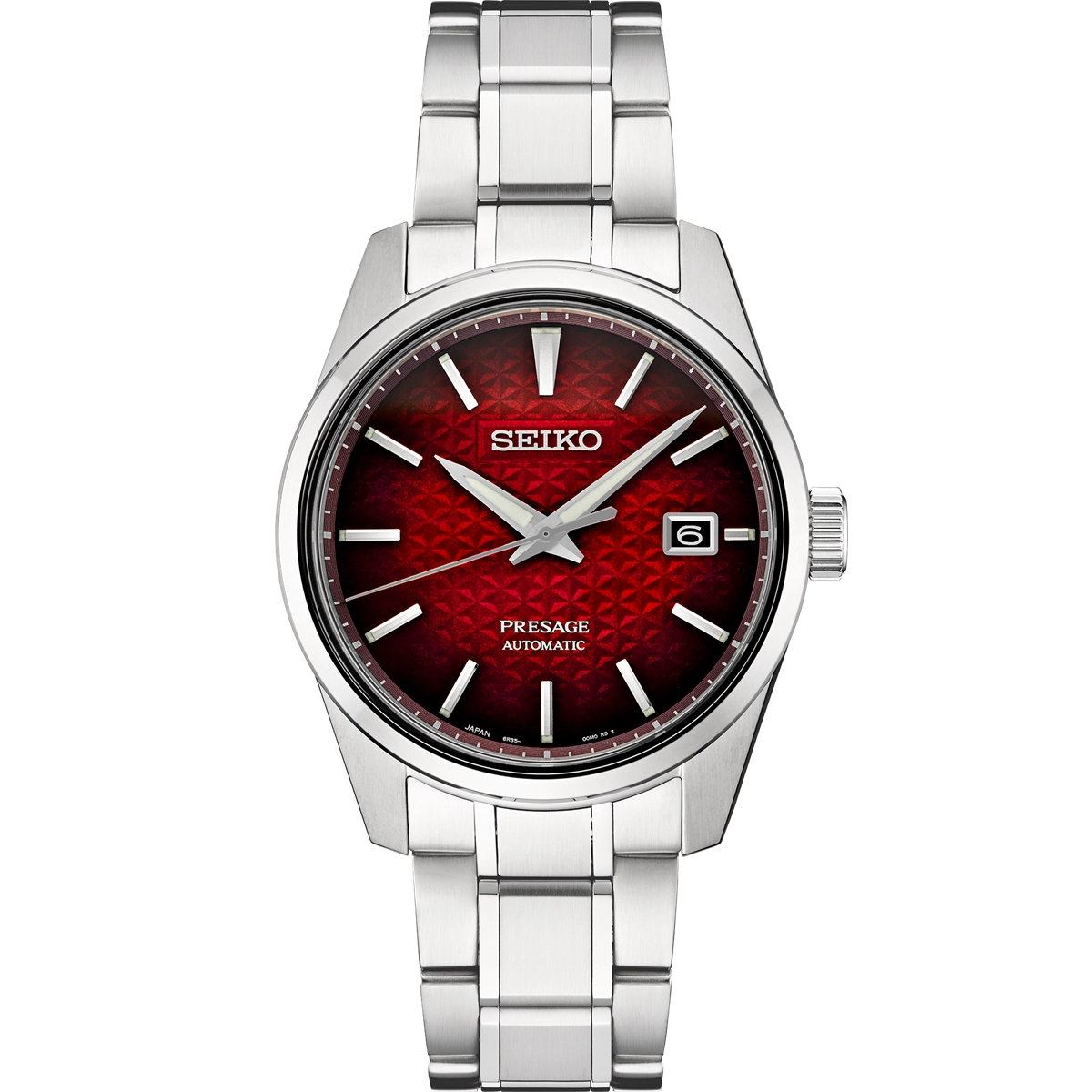 Seiko Presage Stainless Steel Red Dial 39.3mm Automatic