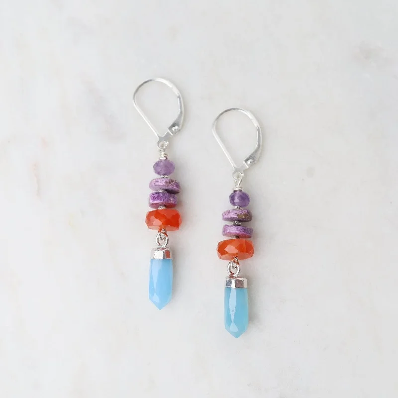 Chalcedony Point Earrings