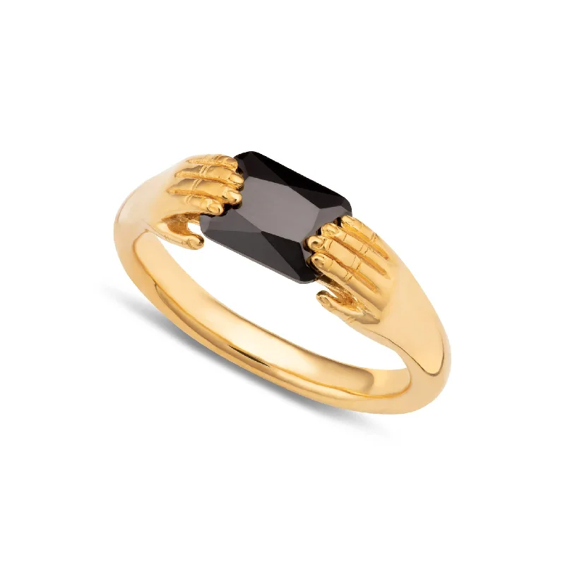 Black Stone Fede Ring