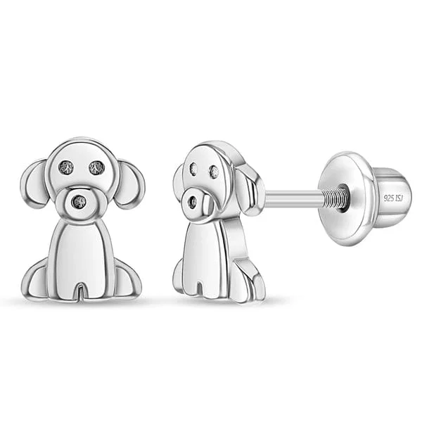 Puppy Dog Children's Earrings - Screw Back