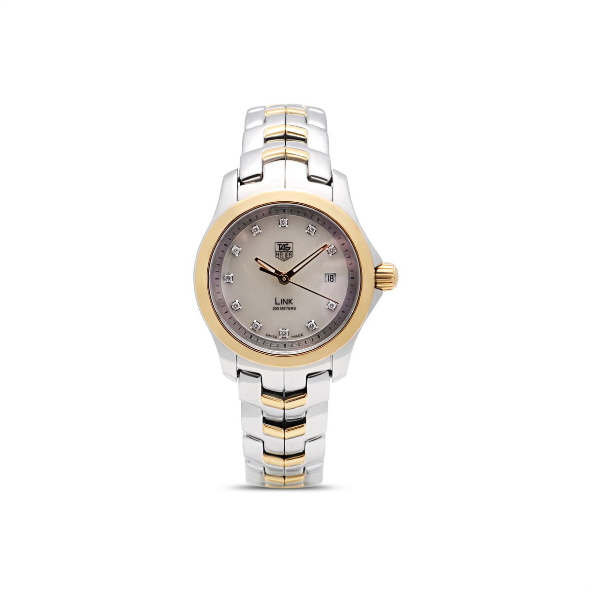 Tag Heuer Ladies Link Two-Tone MOP Diamonds 27mm (Preowned)