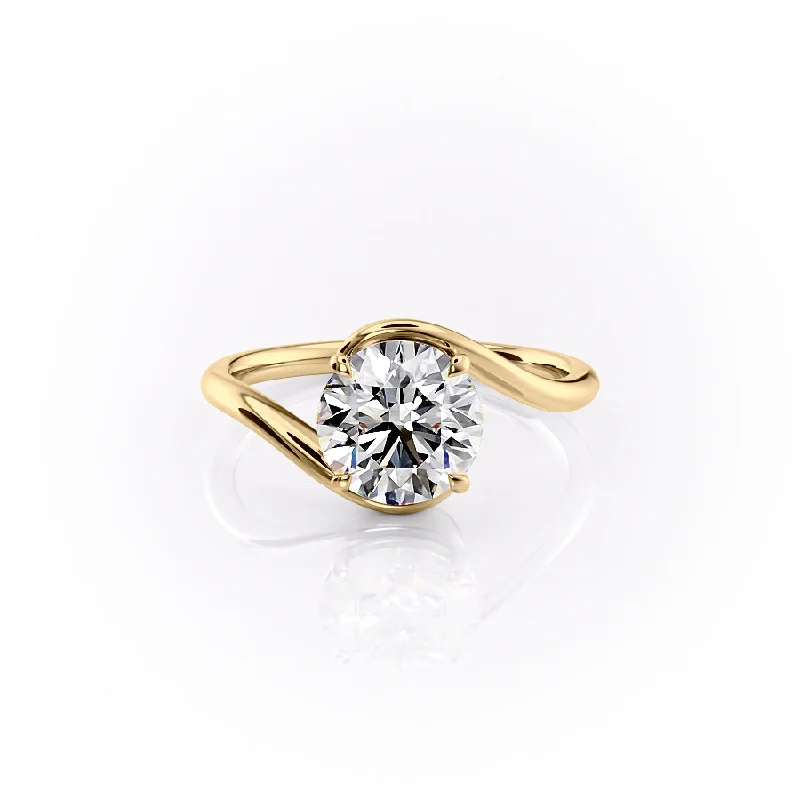 The Skyler Set With A 3.5 Carat Round Moissanite