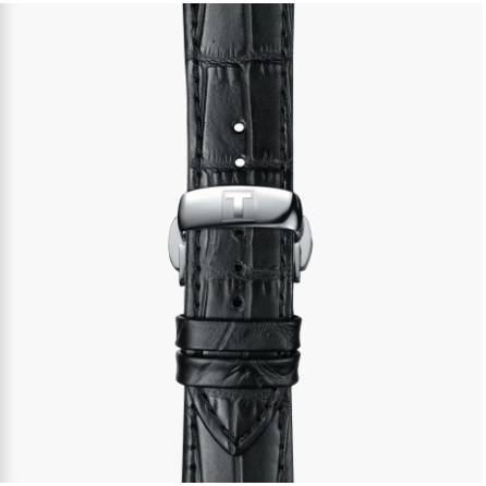 Tissot Official Black Leather Strap Lugs 21mm