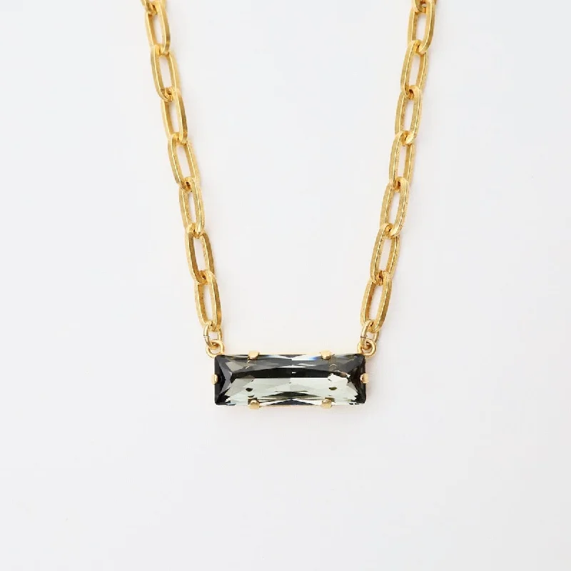 Crystal Baguette Necklace