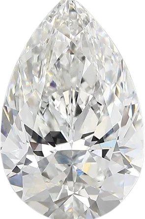 3.74 Carat F vs1 Pear Lab Diamond