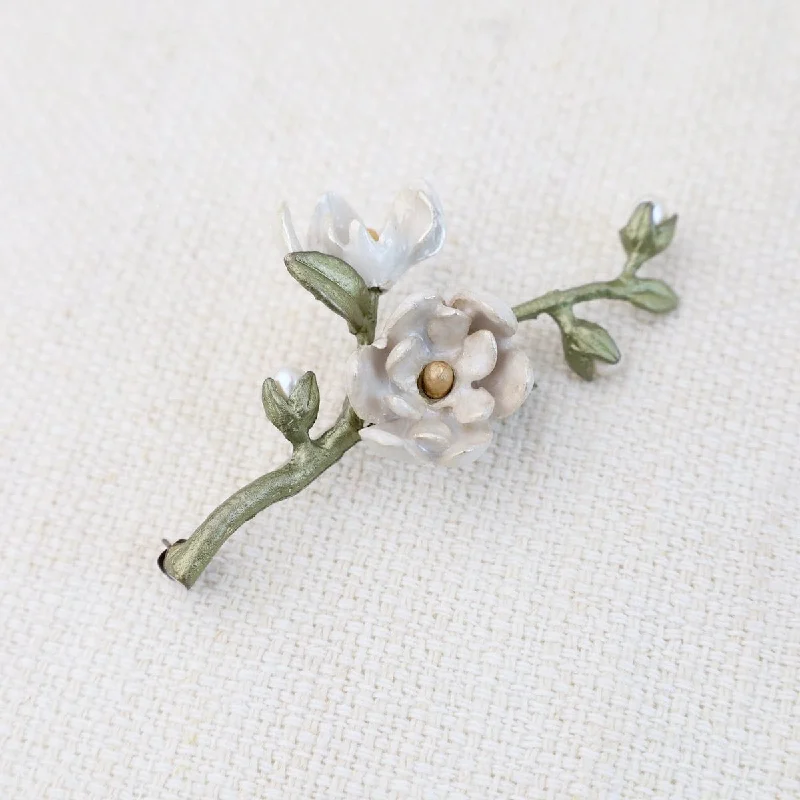 Magnolia Flower Brooch