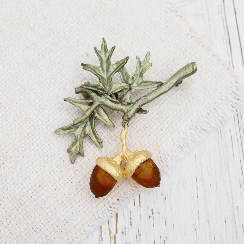 Pin Oak Brooch