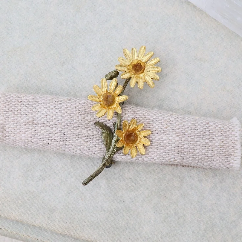 Golden Daisy Brooch