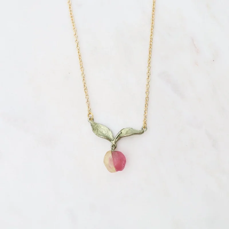 Peach Tree Dainty Necklace