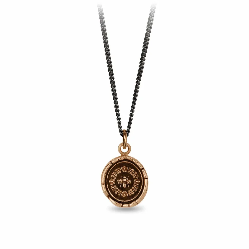 Bronze Honeybee Talisman Necklace