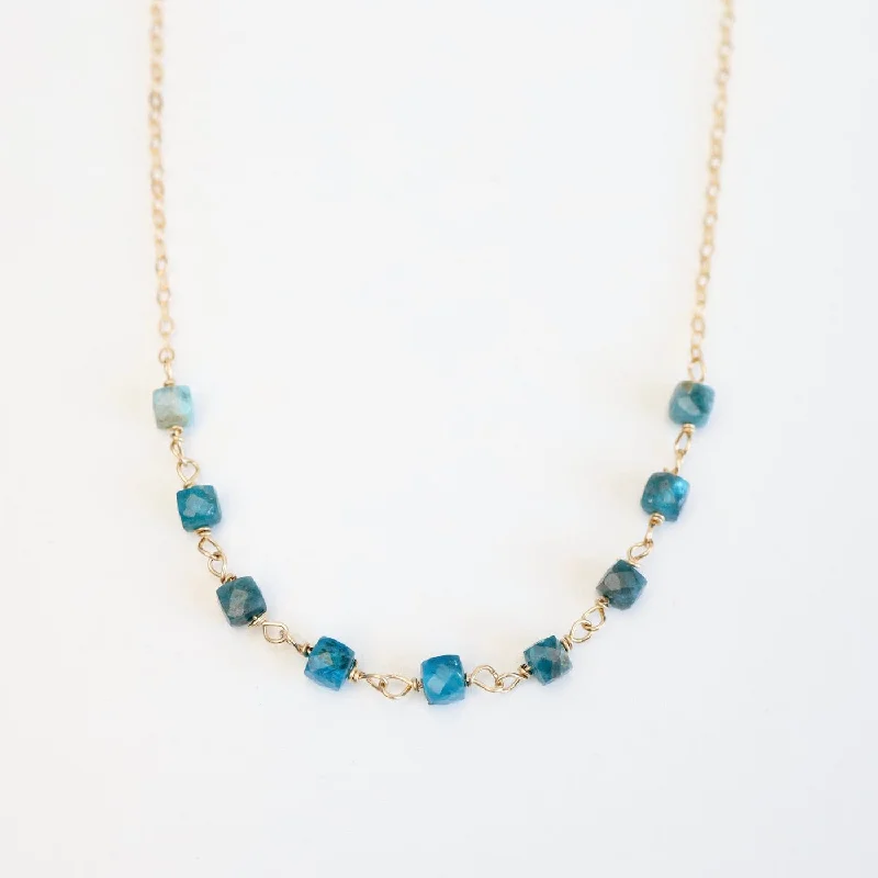 Apatite Handmade Bead Chain Necklace