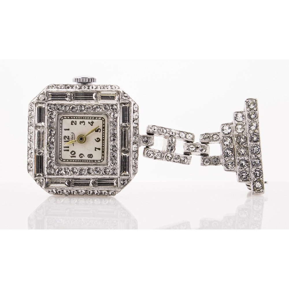 Louis Art Deco Brooch Pin Watch (Preowned)(Sold As Is)