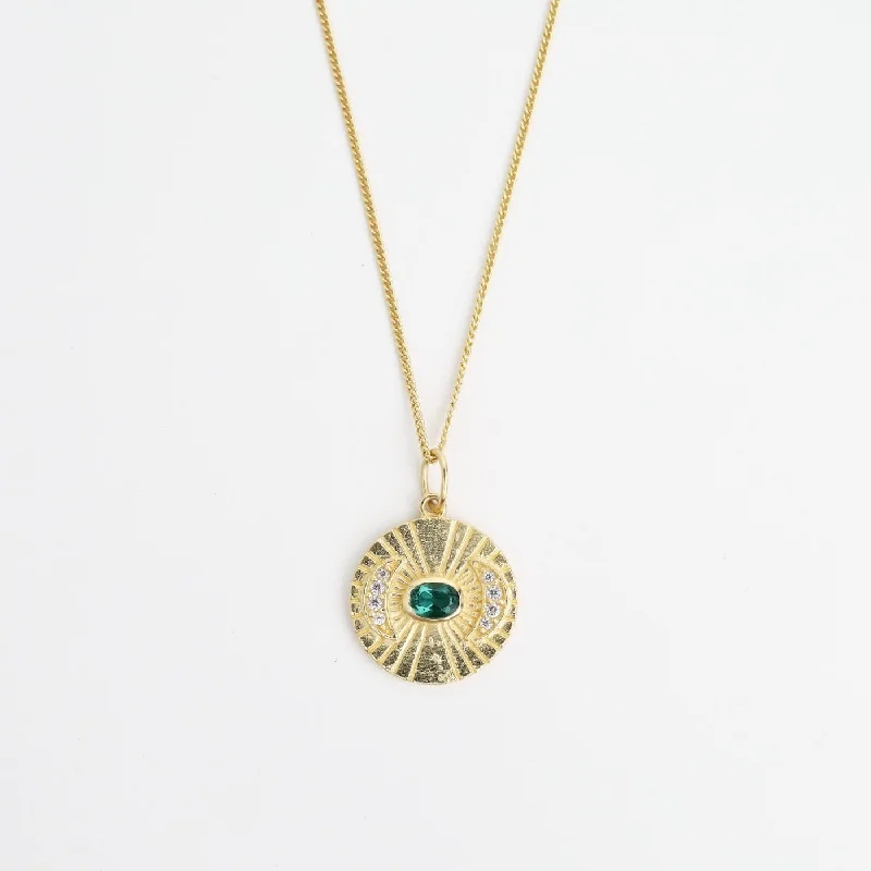 Boho Moon Green Tourmaline Necklace