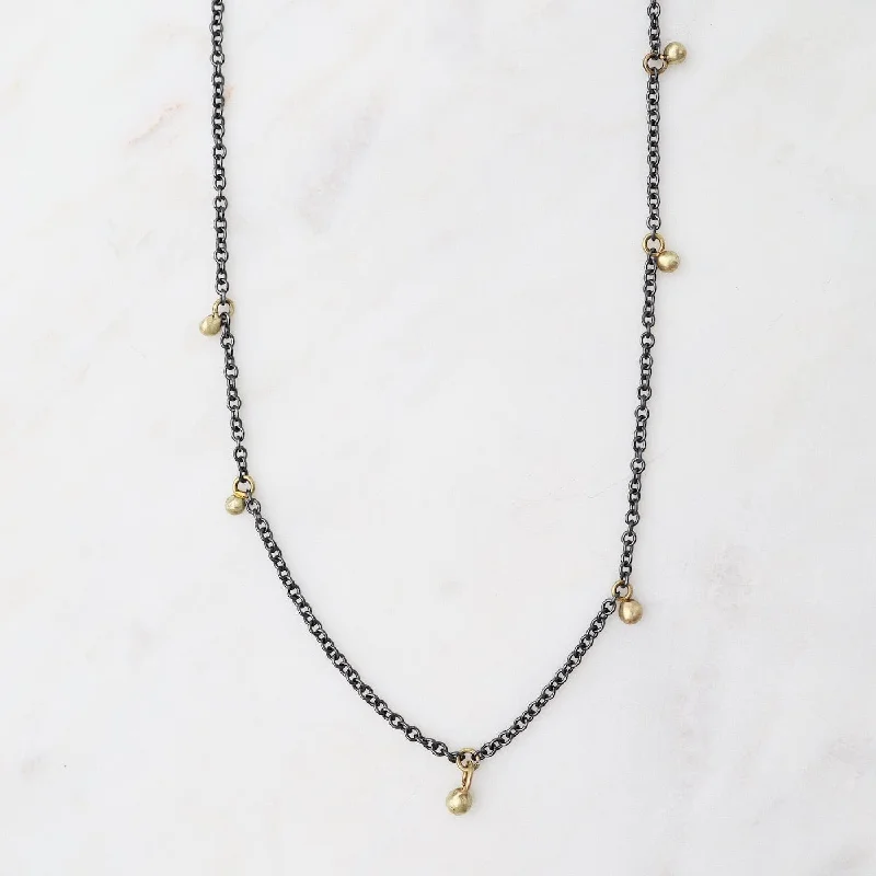 Dotted Dot Necklace - Mixed Metal